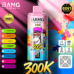 bang legend 300000 puffs original bang legend 8in1 300k vape led display type c port disposable e cigarettes customizable fast shipping