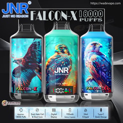 jnr falcon x 18000 soezen originele echte wegwerp vape led-display type c oplaadpoort kristal 18k aanpasbaar. snelle verzending (kopie)