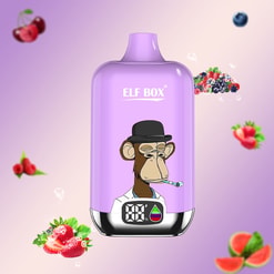elf box digital 12000 puffs original genuine disposable vape type c charging port crystal 12k customizable. fast shipping