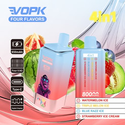 vopk 80000 puffs four flavors switch original genuine 4in1 80k type c charging port led display customizable. fast shipping