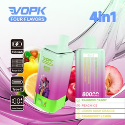vopk 80000 puffs four flavors switch original genuine 4in1 80k type c charging port led display customizable. fast shipping
