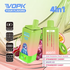 vopk 80000 puffs four flavors switch original genuine 4in1 80k type c charging port led display customizable. fast shipping