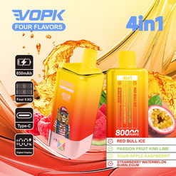 vopk 80000 puffs four flavors switch original genuine 4in1 80k type c charging port led display customizable. fast shipping
