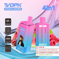 vopk 80000 puffs four flavors switch original genuine 4in1 80k type c charging port led display customizable. fast shipping