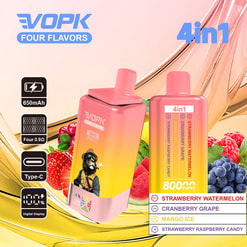 vopk 80000 puffs four flavors switch original genuine 4in1 80k type c charging port led display customizable. fast shipping