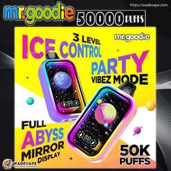 mr.goodie 50000 puffs regulowany poziom lodu oryginalny oryginalny wyświetlacz led mr.goodie 50k puffs z możliwością dostosowania. szybka wysyłka