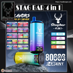 stag bar 4in1 80000 trekjes originele stag bar 80k vier smaken om vrij te schakelen led-display wegwerp elektronische sigaretten eu magazijn 3 5 dagen levering