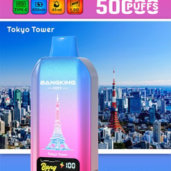 bang king city 50000 puffs original bang king city 50k led screen type c port disposable e cigarettes customizable. fast shipping