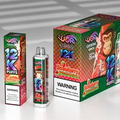 uor 12000 puffs original uor crystal 12k vape led rainbow lights type c port disposable e cigarettes customizable. fast shipping
