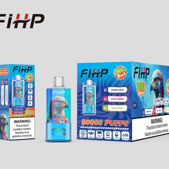 fihp 90000 zaciągnięć oryginalny fihp 3w1 90k 3 smaki w 1 vape wyświetlacz led typu c port jednorazowe e-papierosy z możliwością dostosowania. szybka wysyłka