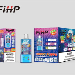 fihp 90000 zaciągnięć oryginalny fihp 3w1 90k 3 smaki w 1 vape wyświetlacz led typu c port jednorazowe e-papierosy z możliwością dostosowania. szybka wysyłka