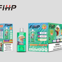 fihp 90000 zaciągnięć oryginalny fihp 3w1 90k 3 smaki w 1 vape wyświetlacz led typu c port jednorazowe e-papierosy z możliwością dostosowania. szybka wysyłka