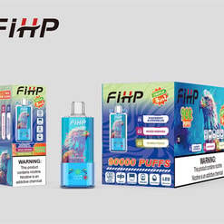 fihp 90000 zaciągnięć oryginalny fihp 3w1 90k 3 smaki w 1 vape wyświetlacz led typu c port jednorazowe e-papierosy z możliwością dostosowania. szybka wysyłka