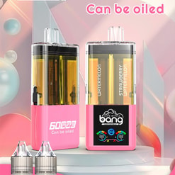 bang 60000 puffs original bang 2in1 60k can be filled with e liquid vape led display disposable e cigarettes customizable. fast shipping