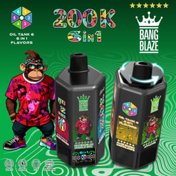 bang blaze 200000 zaciągnięć oryginalny bang blaze 200k 6 smaków w 1 vape wyświetlacz led typu c port jednorazowe e-papierosy konfigurowalny szybka wysyłka