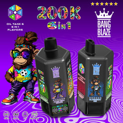 bang blaze 200000 puffs original bang blaze 200k 6 flavors in 1 vape led display type c port disposable e cigarettes customizable fast shipping
