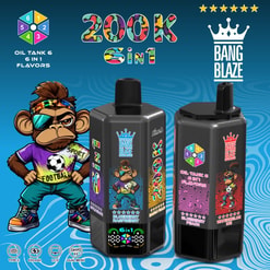 bang blaze 200000 puffs original bang blaze 200k 6 flavors in 1 vape led display type c port disposable e cigarettes customizable fast shipping