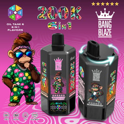 bang blaze 200000 puffs original bang blaze 200k 6 flavors in 1 vape led display type c port disposable e cigarettes customizable fast shipping