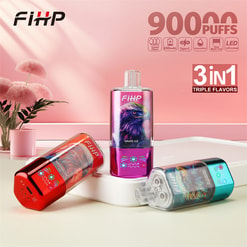 fihp 90000 zaciągnięć oryginalny fihp 3w1 90k 3 smaki w 1 vape wyświetlacz led typu c port jednorazowe e-papierosy z możliwością dostosowania. szybka wysyłka