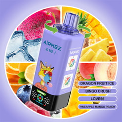 Airmez 8 en 1 160000 bouffées de vape jetable _ XX742 _ bobine de maille rechargeable vape multi-saveur _ XX742 _ type c charge rapide