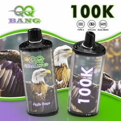 qq bang 100k bouffées vape jetable | type rechargeable c | bobine à double maille | vape longue durée