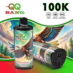 qq bang 100k bouffées vape jetable | type rechargeable c | bobine à double maille | vape longue durée