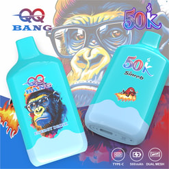 Qq bang 50000 bouffées de vape jetable | rechargeable type c bobine à double maille 50k vape