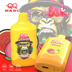 Qq bang 50000 bouffées de vape jetable | rechargeable type c bobine à double maille 50k vape