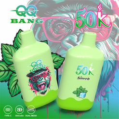 Qq bang 50000 bouffées de vape jetable | rechargeable type c bobine à double maille 50k vape