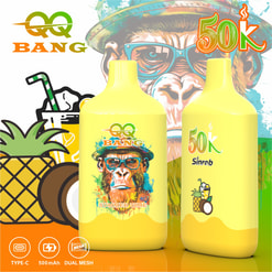 Qq bang 50000 bouffées de vape jetable | rechargeable type c bobine à double maille 50k vape