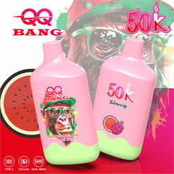 Qq bang 50000 bouffées de vape jetable | rechargeable type c bobine à double maille 50k vape