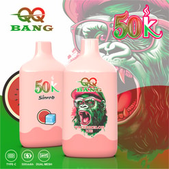 Qq bang 50000 bouffées de vape jetable | rechargeable type c bobine à double maille 50k vape