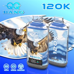 qq bang 120k bouffées vape jetable | 12 options de saveur bobine à double maille affichage LED type c vape rechargeable