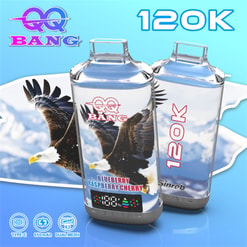 qq bang 120k bouffées vape jetable | 12 options de saveur bobine à double maille affichage LED type c vape rechargeable