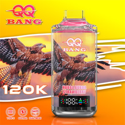 qq bang 120k bouffées vape jetable | 12 options de saveur bobine à double maille affichage LED type c vape rechargeable