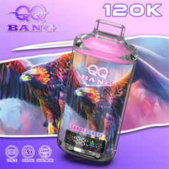 qq bang 120k bouffées vape jetable | 12 options de saveur bobine à double maille affichage LED type c vape rechargeable