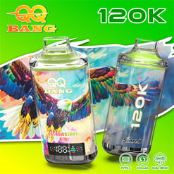 qq bang 120k bouffées vape jetable | 12 options de saveur bobine à double maille affichage LED type c vape rechargeable