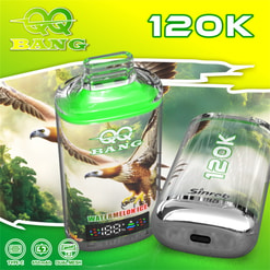 qq bang 120k bouffées vape jetable | 12 options de saveur bobine à double maille affichage LED type c vape rechargeable