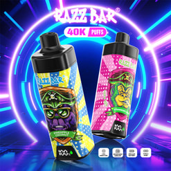 Razz Bar 40000 bouffées de vape jetable | affichage LED bobine de maille à débit d'air réglable | rechargeable type C 650mah | entrepôt de l'UE livraison 3 à 5 jours