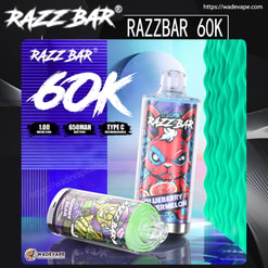 razz bar 60000 puffs disposable vape | rechargeable type c mesh coil vape | 650mah battery long lasting | eu warehouse 3 5 days delivery