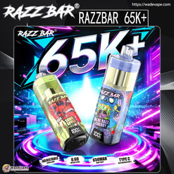 razz bar 65k+ puffs disposable vape | rechargeable led screen mesh coil | adjustable airflow | eu warehouse 3 5 days delivery