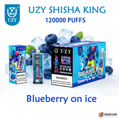 uzy shisha king 120000 soezen wegwerpvape | verstelbare luchtstroom 64 ml e-vloeistof | smart screen 1000 mah batterij