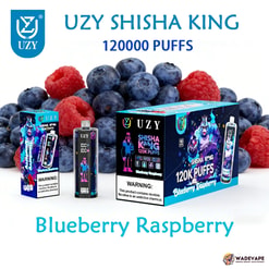 Uzy Shisha King 120000 zaciągnięć jednorazowy waporyzator | regulowany przepływ powietrza 64ml e płyn | inteligentny ekran bateria 1000mAh