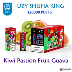 Uzy Shisha King 120000 zaciągnięć jednorazowy waporyzator | regulowany przepływ powietrza 64ml e płyn | inteligentny ekran bateria 1000mAh
