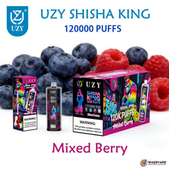 Uzy Shisha King 120000 zaciągnięć jednorazowy waporyzator | regulowany przepływ powietrza 64ml e płyn | inteligentny ekran bateria 1000mAh