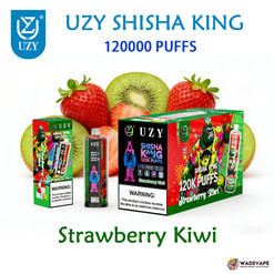 Uzy Shisha King 120000 zaciągnięć jednorazowy waporyzator | regulowany przepływ powietrza 64ml e płyn | inteligentny ekran bateria 1000mAh
