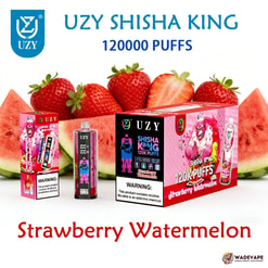 Uzy Shisha King 120000 zaciągnięć jednorazowy waporyzator | regulowany przepływ powietrza 64ml e płyn | inteligentny ekran bateria 1000mAh