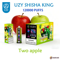 Uzy Shisha King 120000 zaciągnięć jednorazowy waporyzator | regulowany przepływ powietrza 64ml e płyn | inteligentny ekran bateria 1000mAh