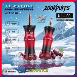 atvs al sahim 200000 puffs hookah disposable vape | mtl dtl dual mode rechargeable hookah vape