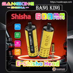 bang king shisha 60000 puffs e shisha head vape | 60k dtl direct to lung disposable | 0.6ohm mesh coil 650mah type c